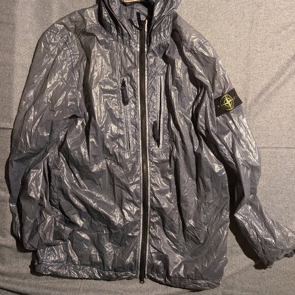 Stone Island Packable Rain Jacket - Blueish Gray Transparent - Stylish & Fun - Picture 6 of 9